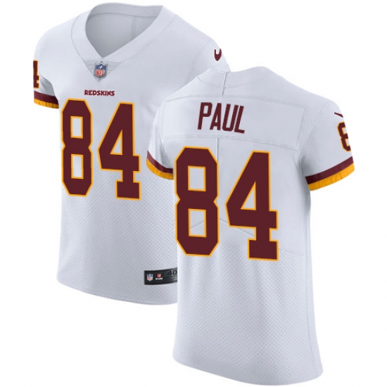 Nike Redskins #84 Niles Paul White Mens Stitched NFL Vapor Untouchable Elite Jersey Nike Redskins #84 Niles Paul White Mens Stitched NFL Vapor Untouchable Elite Jersey