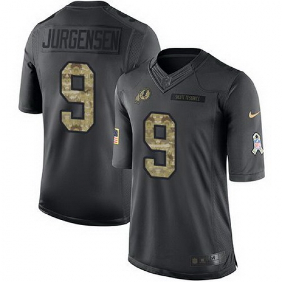 Nike Redskins #9 Sonny Jurgensen Black Mens Stitched NFL Limited 2016 Salute to Service Jersey Nike Redskins #9 Sonny Jurgensen Black Mens Stitched NFL Limited 2016 Salute to Service Jersey