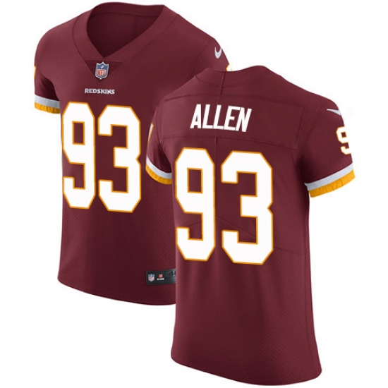 Nike Redskins #93 Jonathan Allen Burgundy Red Team Color Mens Stitched NFL Vapor Untouchable Elite Jersey Nike Redskins #93 Jonathan Allen Burgundy Red Team Color Mens Stitched NFL Vapor Untouchable Elite Jersey
