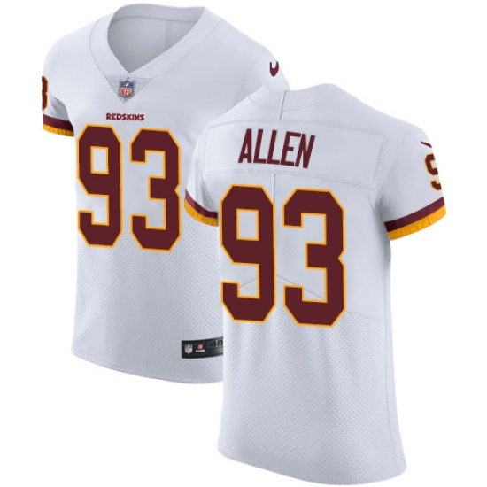 Nike Redskins #93 Jonathan Allen White Mens Stitched NFL Vapor Untouchable Elite Jersey Nike Redskins #93 Jonathan Allen White Mens Stitched NFL Vapor Untouchable Elite Jersey