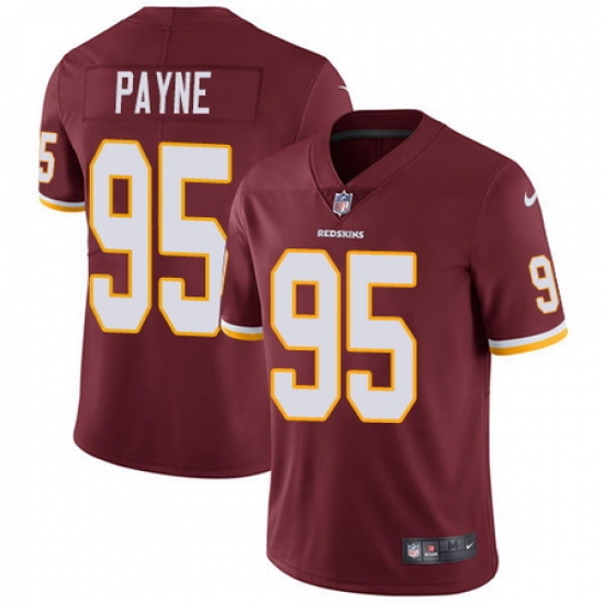 Nike Redskins #95 Da Ron Payne Burgundy Red Team Color Mens Stitched NFL Vapor Untouchable Limited Jersey Nike Redskins #95 Da Ron Payne Burgundy Red Team Color Mens Stitched NFL Vapor Untouchable Limited Jersey