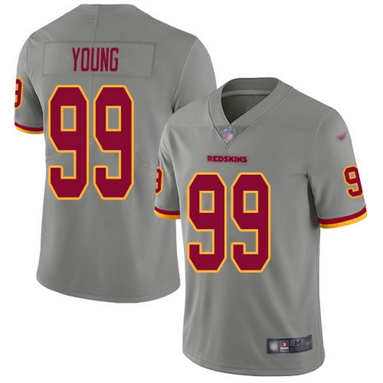 Nike Redskins 99 Chase Young Gray Men Stitched NFL Limited Inverted Legend Jersey Nike Redskins 99 Chase Young Gray Men Stitched NFL Limited Inverted Legend Jersey