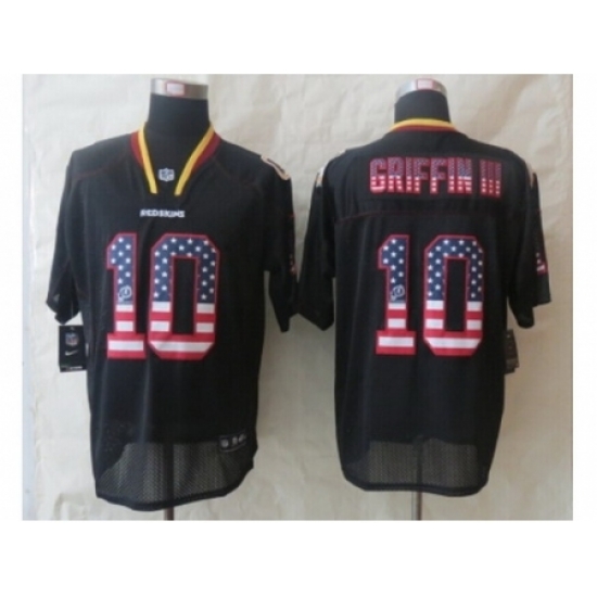 Nike Washington RedSkins 10 Robert Griffin III Black Elite USA Flag Fashion NFL Jersey Nike Washington RedSkins 10 Robert Griffin III Black Elite USA Flag Fashion NFL Jersey