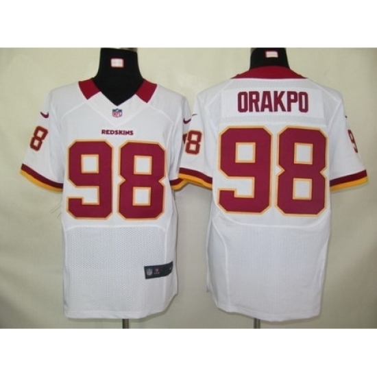 Nike Washington RedSkins 98 Brian Orakpo White Elite NFL Jersey Nike Washington RedSkins 98 Brian Orakpo White Elite NFL Jersey