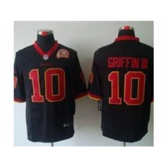 Nike Washington Redskins 10 Robert Griffin III Black Game 80TH Patch NFL Jersey Nike Washington Redskins 10 Robert Griffin III Black Game 80TH Patch NFL Jersey