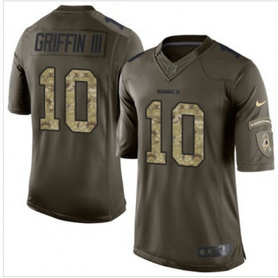 Nike Washington Redskins #10 Robert Griffin III Green Men 27s Stitched NFL Limited Salute to Service Jersey Nike Washington Redskins #10 Robert Griffin III Green Men 27s Stitched NFL Limited Salute to Service Jersey