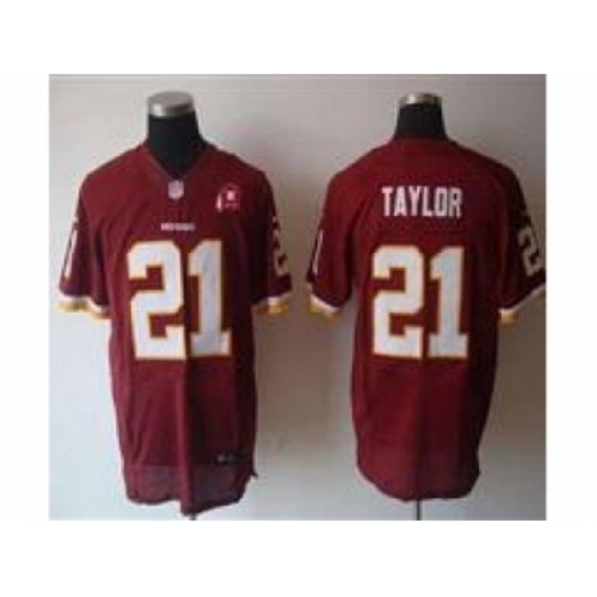 Nike Washington Redskins 21 Fred Taylor Red Elite80TH Patch NFL Jersey Nike Washington Redskins 21 Fred Taylor Red Elite80TH Patch NFL Jersey
