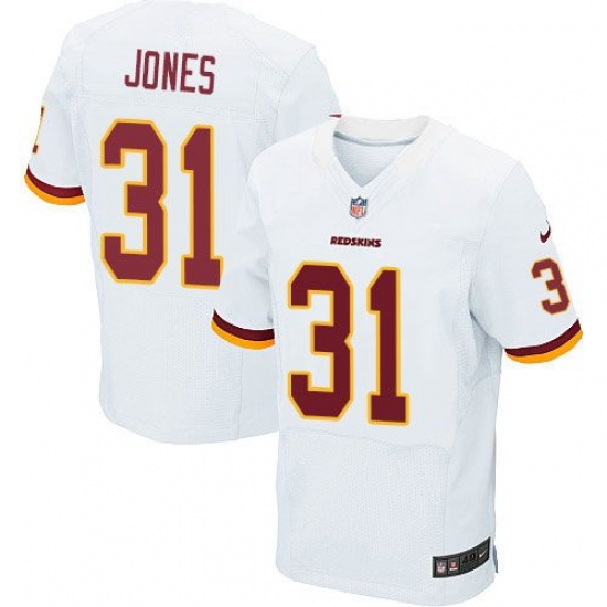 Nike Washington Redskins #31 Matt Jones White Mens Stitched NFL Elite Jersey Nike Washington Redskins #31 Matt Jones White Mens Stitched NFL Elite Jersey