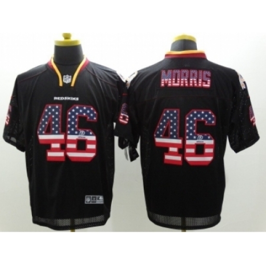 Nike Washington Redskins 46 Alfred Morris Black Elite USA Flag Fashion NFL Jersey Nike Washington Redskins 46 Alfred Morris Black Elite USA Flag Fashion NFL Jersey
