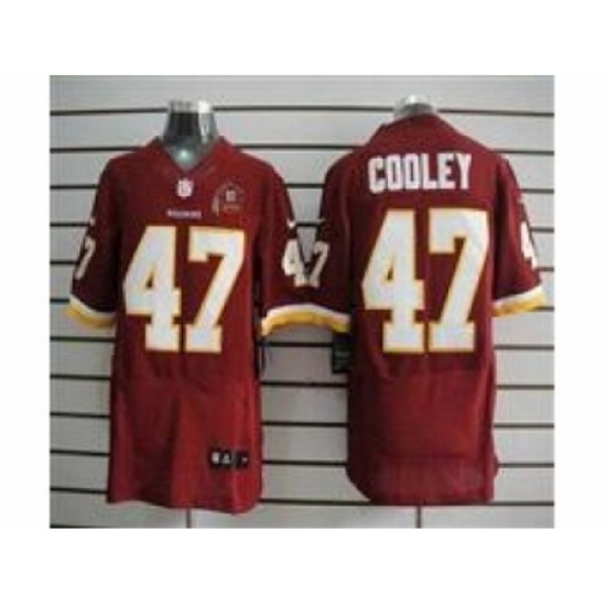 Nike Washington Redskins 47 Chris Cooley Red Elite 80TH Patch NFL Jersey Nike Washington Redskins 47 Chris Cooley Red Elite 80TH Patch NFL Jersey