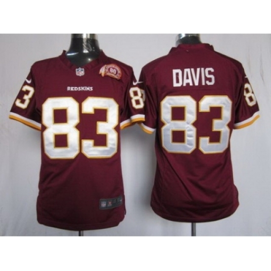 Nike Washington Redskins 83 Fred Davis Red Elite 80th Patch NFL Jersey Nike Washington Redskins 83 Fred Davis Red Elite 80th Patch NFL Jersey