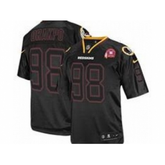 Nike Washington Redskins 98 Brian Orakpo Black Elite Lights Out 80TH Patch NFL Jersey Nike Washington Redskins 98 Brian Orakpo Black Elite Lights Out 80TH Patch NFL Jersey