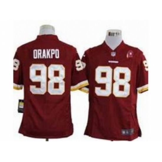 Nike Washington Redskins 98 Brian Orakpo Red Game 80TH Patch NFL Jersey Nike Washington Redskins 98 Brian Orakpo Red Game 80TH Patch NFL Jersey