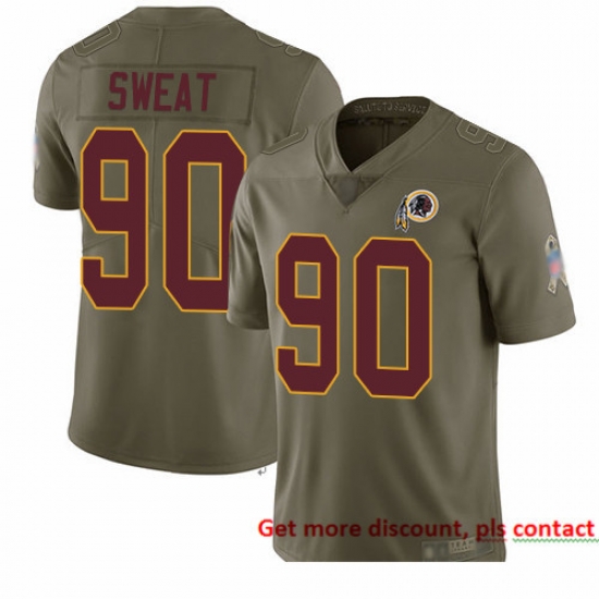 Redskins 90 Montez Sweat Olive Men Stitched Football Limited 2017 Salute To Service Jersey Redskins 90 Montez Sweat Olive Men Stitched Football Limited 2017 Salute To Service Jersey