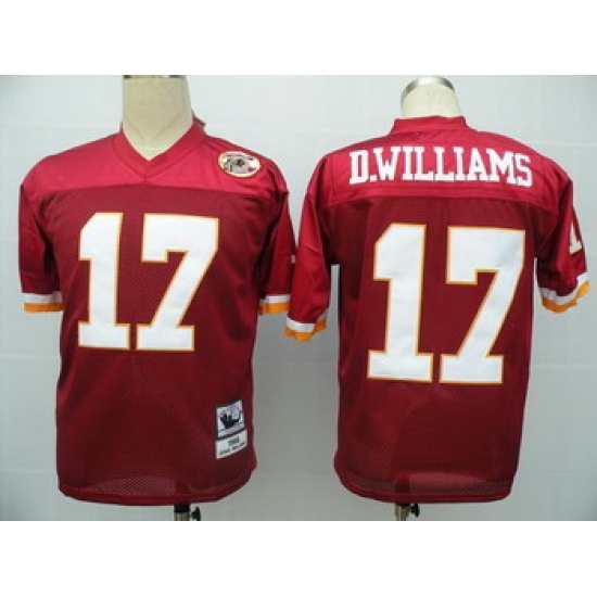 Washington Redskins 17 D.Williams Red Jerseys Throwback Washington Redskins 17 D.Williams Red Jerseys Throwback