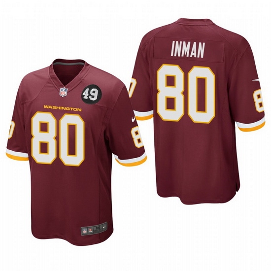 Washington Redskins 80 Dontrelle Inman Men Nike Burgundy Bobby Mitchell Uniform Patch NFL Game Jersey Washington Redskins 80 Dontrelle Inman Men Nike Burgundy Bobby Mitchell Uniform Patch NFL Game Jersey