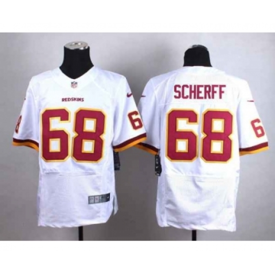 nike nfl jerseys washington redskins 68 scherff white[Elite]