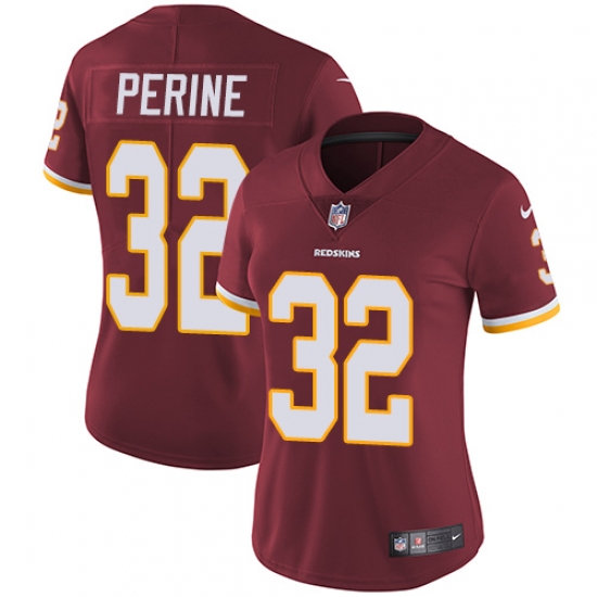 Nike Redskins #32 Samaje Perine Burgundy Red Team Color Womens Stitched NFL Vapor Untouchable Limited Jersey Nike Redskins #32 Samaje Perine Burgundy Red Team Color Womens Stitched NFL Vapor Untouchable Limited Jersey