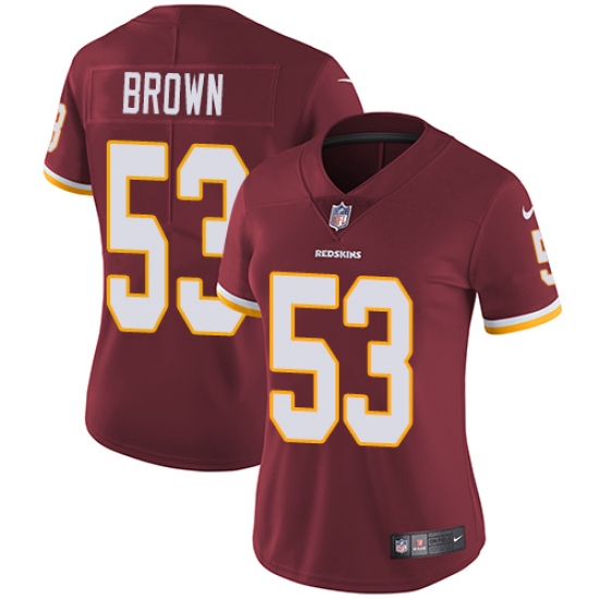Nike Redskins #53 Zach Brown Burgundy Red Team Color Womens Stitched NFL Vapor Untouchable Limited Jersey Nike Redskins #53 Zach Brown Burgundy Red Team Color Womens Stitched NFL Vapor Untouchable Limited Jersey