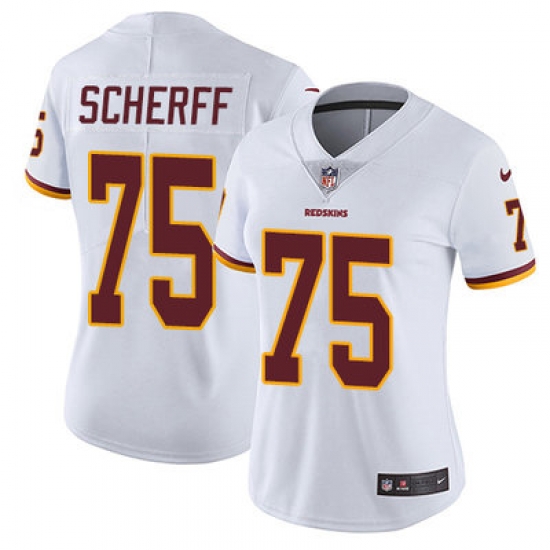 Nike Redskins #75 Brandon Scherff White Womens Stitched NFL Vapor Untouchable Limited Jersey Nike Redskins #75 Brandon Scherff White Womens Stitched NFL Vapor Untouchable Limited Jersey