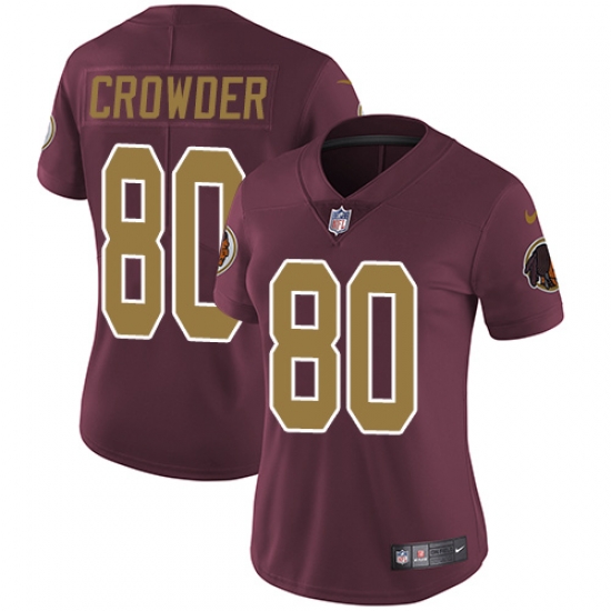 Nike Redskins #80 Jamison Crowder Burgundy Red Alternate Womens Stitched NFL Vapor Untouchable Limited Jersey Nike Redskins #80 Jamison Crowder Burgundy Red Alternate Womens Stitched NFL Vapor Untouchable Limited Jersey