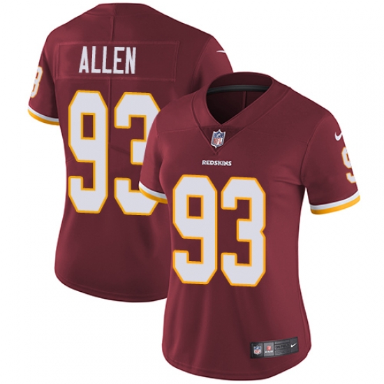 Nike Redskins #93 Jonathan Allen Burgundy Red Team Color Womens Stitched NFL Vapor Untouchable Limited Jersey Nike Redskins #93 Jonathan Allen Burgundy Red Team Color Womens Stitched NFL Vapor Untouchable Limited Jersey