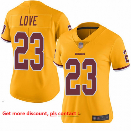 Redskins 23 Bryce Love Gold Women Stitched Football Limited Rush Jersey Redskins 23 Bryce Love Gold Women Stitched Football Limited Rush Jersey