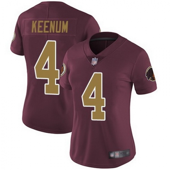 Redskins 4 Case Keenum Burgundy Alternate Women Vapor Untouchable Limited Jersey Redskins 4 Case Keenum Burgundy Alternate Women Vapor Untouchable Limited Jersey