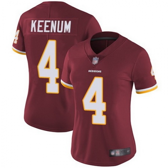 Redskins 4 Case Keenum Burgundy Women Vapor Untouchable Limited Jersey Redskins 4 Case Keenum Burgundy Women Vapor Untouchable Limited Jersey