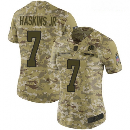 Redskins #7 Dwayne Haskins Jr Camo Women Stitched Football Limited 2018 Salute to Service Jersey Redskins #7 Dwayne Haskins Jr Camo Women Stitched Football Limited 2018 Salute to Service Jersey