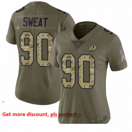 Redskins 90 Montez Sweat Olive Camo Women Stitched Football Limited 2017 Salute to Service Jersey Redskins 90 Montez Sweat Olive Camo Women Stitched Football Limited 2017 Salute to Service Jersey