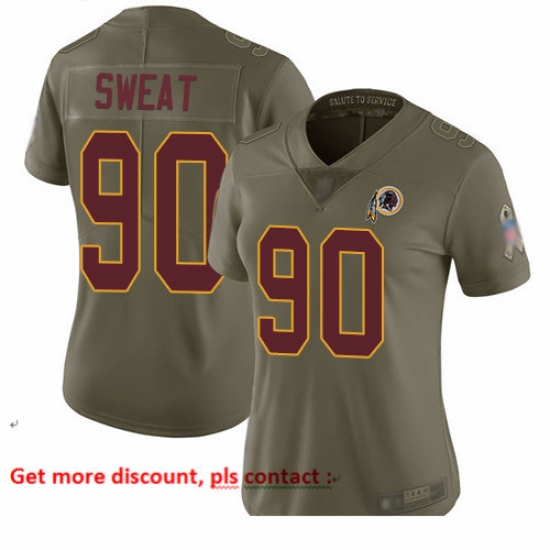 Redskins 90 Montez Sweat Olive Women Stitched Football Limited 2017 Salute to Service Jersey Redskins 90 Montez Sweat Olive Women Stitched Football Limited 2017 Salute to Service Jersey
