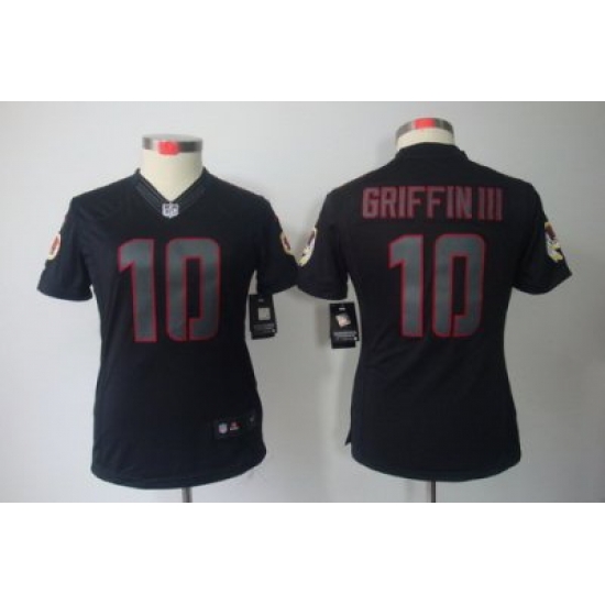 Women Nike Washington Redskins 10# Robert Griffin III Black Jerseys(Impact Limited) Women Nike Washington Redskins 10# Robert Griffin III Black Jerseys(Impact Limited)