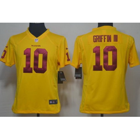 Women Nike Washington Redskins 10# Robert Griffin III Yellow Nike NFL Jerseys Women Nike Washington Redskins 10# Robert Griffin III Yellow Nike NFL Jerseys