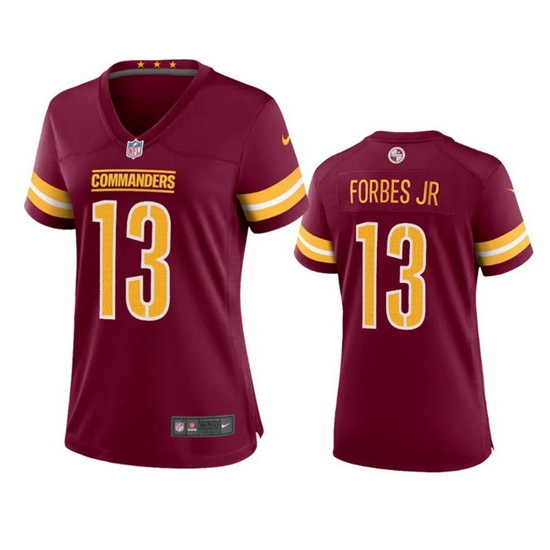 Women Washington Commanders 13 Emmanuel Forbes 2022 Burgundy Vapor Untouchable Stitched Jersey Women Washington Commanders 13 Emmanuel Forbes 2022 Burgundy Vapor Untouchable Stitched Jersey