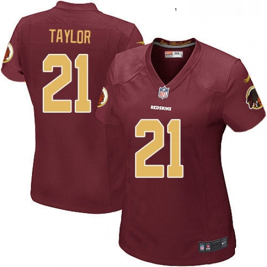 Womens Nike Washington Redskins 21 Sean Taylor Game Burgundy RedGold Number Alternate 80TH Anniversary NFL Jersey Womens Nike Washington Redskins 21 Sean Taylor Game Burgundy RedGold Number Alternate 80TH Anniversary NFL Jersey