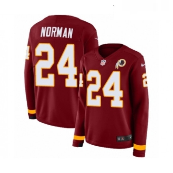 Womens Nike Washington Redskins 24 Josh Norman Limited Burgundy Therma Long Sleeve NFL Jersey Womens Nike Washington Redskins 24 Josh Norman Limited Burgundy Therma Long Sleeve NFL Jersey