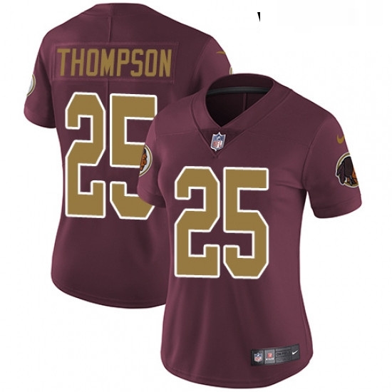 Womens Nike Washington Redskins 25 Chris Thompson Burgundy RedGold Number Alternate 80TH Anniversary Vapor Untouchable Limited Player NFL Jersey Womens Nike Washington Redskins 25 Chris Thompson Burgundy RedGold Number Alternate 80TH Anniversary Vapor Untouchable Limited Player NFL Jersey