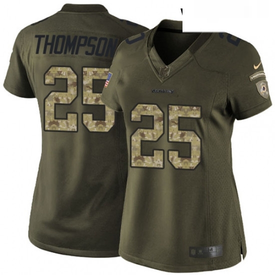 Womens Nike Washington Redskins 25 Chris Thompson Elite Green Salute to Service NFL Jersey Womens Nike Washington Redskins 25 Chris Thompson Elite Green Salute to Service NFL Jersey