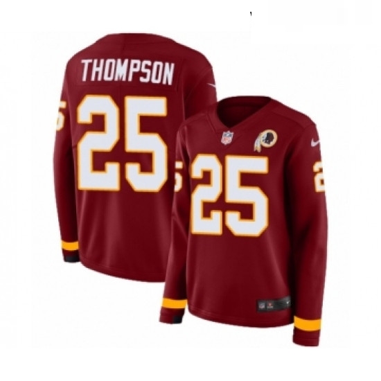 Womens Nike Washington Redskins 25 Chris Thompson Limited Burgundy Therma Long Sleeve NFL Jersey Womens Nike Washington Redskins 25 Chris Thompson Limited Burgundy Therma Long Sleeve NFL Jersey