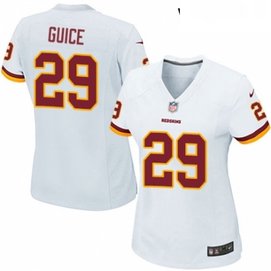 Womens Nike Washington Redskins 29 Derrius Guice Game White NFL Jersey Womens Nike Washington Redskins 29 Derrius Guice Game White NFL Jersey