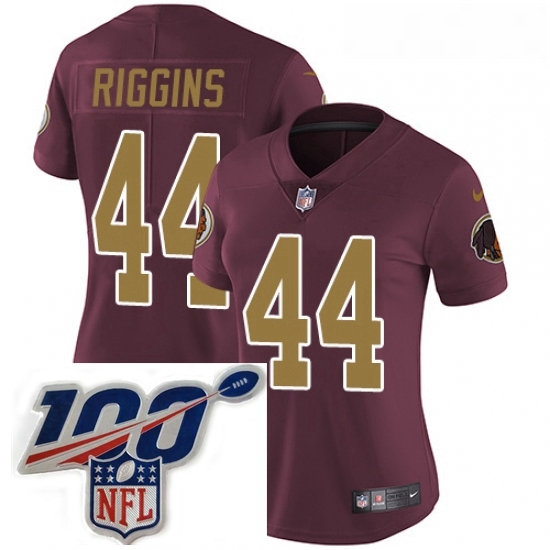Womens Nike Washington Redskins 44 John Riggins Burgundy RedGold Number Alternate 80TH Anniversary Vapor Untouchable Limited Stitched 100th anniversary Nec Womens Nike Washington Redskins 44 John Riggins Burgundy RedGold Number Alternate 80TH Anniversary Vapor Untouchable Limited Stitched 100th anniversary Nec