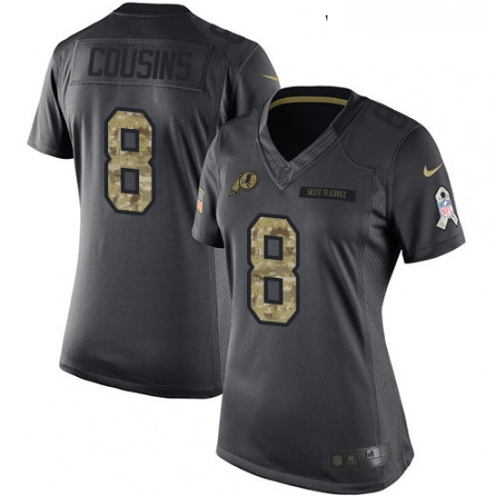 Womens Nike Washington Redskins 8 Kirk Cousins Limited Black 2016 Salute to Service NFL Jersey Womens Nike Washington Redskins 8 Kirk Cousins Limited Black 2016 Salute to Service NFL Jersey
