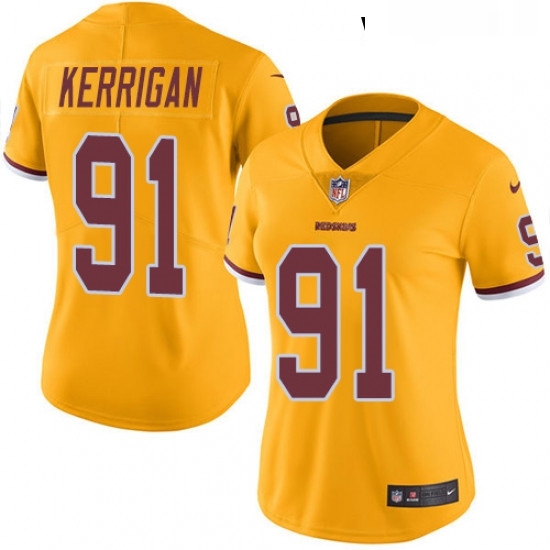 Womens Nike Washington Redskins 91 Ryan Kerrigan Limited Gold Rush Vapor Untouchable NFL Jersey Womens Nike Washington Redskins 91 Ryan Kerrigan Limited Gold Rush Vapor Untouchable NFL Jersey
