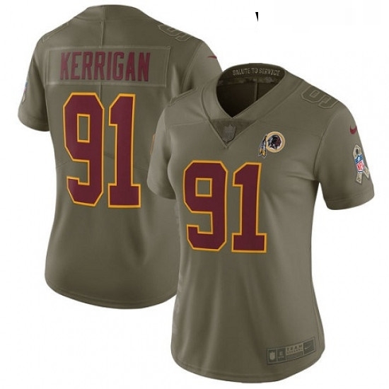 Womens Nike Washington Redskins 91 Ryan Kerrigan Limited Olive 2017 Salute to Service NFL Jersey Womens Nike Washington Redskins 91 Ryan Kerrigan Limited Olive 2017 Salute to Service NFL Jersey