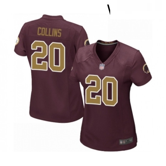 Womens Washington Redskins 20 Landon Collins Game Burgundy Red Gold Number Alternate 80TH Anniversary Football Jersey Womens Washington Redskins 20 Landon Collins Game Burgundy Red Gold Number Alternate 80TH Anniversary Football Jersey