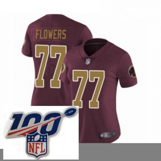 Womens Washington Redskins 77 Ereck Flowers Burgundy Red Gold Number Alternate 80TH Anniversary Vapor Untouchable Limited Stitched 100th anniversary Neck P Womens Washington Redskins 77 Ereck Flowers Burgundy Red Gold Number Alternate 80TH Anniversary Vapor Untouchable Limited Stitched 100th anniversary Neck P