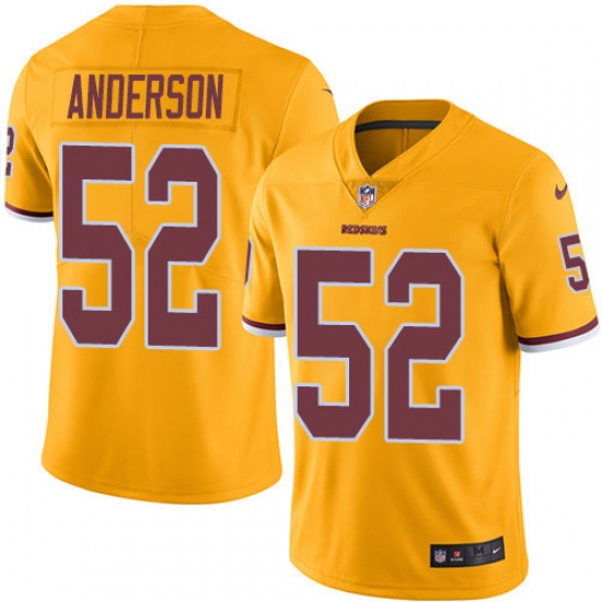 Nike Redskins #52 Ryan Anderson Gold Youth Stitched NFL Limited Rush Jersey Nike Redskins #52 Ryan Anderson Gold Youth Stitched NFL Limited Rush Jersey