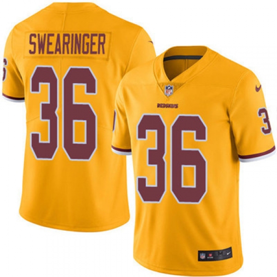 Youth Nike Redskins #36 D J Swearinger Gold Stitched NFL Limited Rush Jersey Youth Nike Redskins #36 D J Swearinger Gold Stitched NFL Limited Rush Jersey
