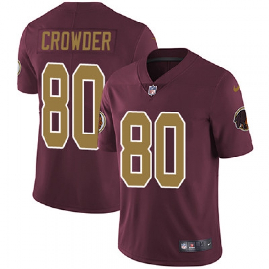 Youth Nike Redskins #80 Jamison Crowder Burgundy Red Alternate Stitched NFL Vapor Untouchable Limited Jersey Youth Nike Redskins #80 Jamison Crowder Burgundy Red Alternate Stitched NFL Vapor Untouchable Limited Jersey